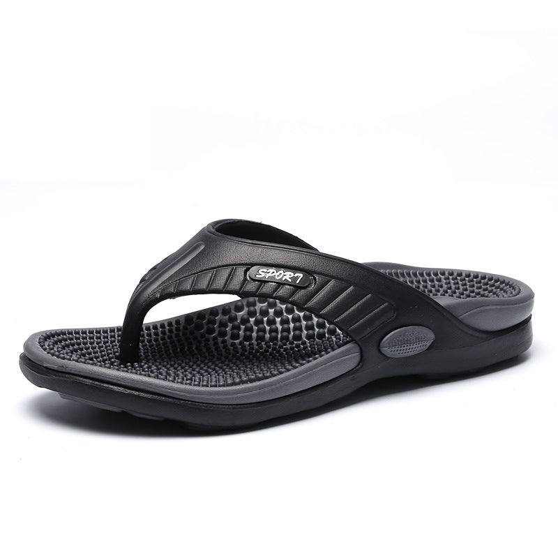 Men'S Flip-Flops Massage Bottom Color Matching Large Size Beach Slippers Outdoor Leisure Flip-Flops Lightweight - Image 3
